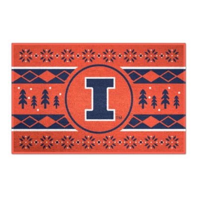 Illinois Fighting Illini Logo Brands 19" x 30" Holiday Sweater Starter Mat
