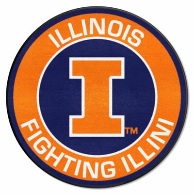Illinois Fighting Illini Logo Brands 27" Diameter Roundel Mat