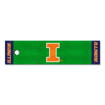 Illinois Fighting Illini Logo Brands Putting Green Mat