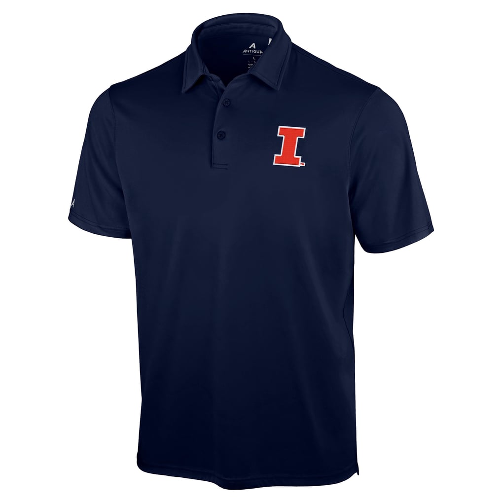 Illinois Fighting Illini Antigua Unshakeable Solid Polo - Navy
