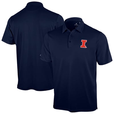 Illinois Fighting Illini Antigua Unshakeable Solid Polo - Navy