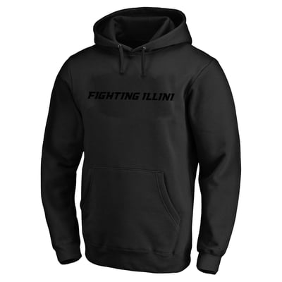  Illinois Fighting Illini Champion Big & Tall Tonal Hoodie - Black