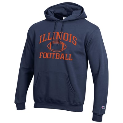 Illinois Fighting Illini Champion Football Icon Hoodie - Navy