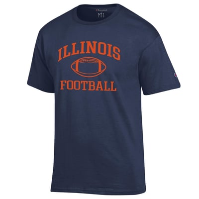 Illinois Fighting Illini Champion Football Icon T-Shirt - Navy