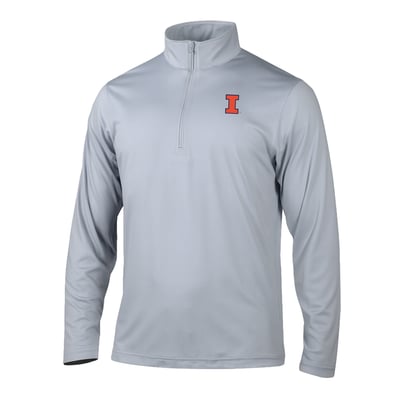  Illinois Fighting Illini Columbia Fairway Break Quarter-Zip Pullover - Gray