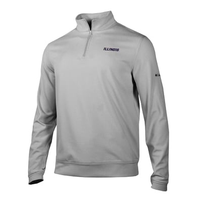  Illinois Fighting Illini Columbia Grainline Quarter-Zip Pullover - Gray