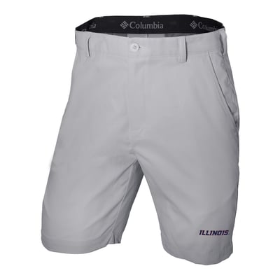  Illinois Fighting Illini Columbia Omni-Wick Lie Angle Shorts - Gray