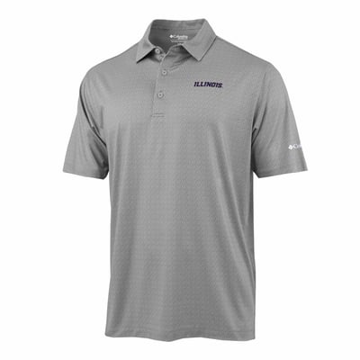  Illinois Fighting Illini Columbia Pacer Polo - Gray