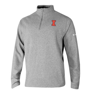  Illinois Fighting Illini Columbia Swingcraft Quarter-Zip Pullover - Gray