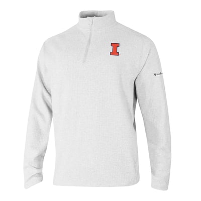  Illinois Fighting Illini Columbia Swingcraft Quarter-Zip Pullover - White