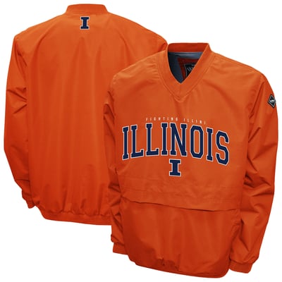 Illinois Fighting Illini Franchise Club Windshell V-Neck Jacket - Orange