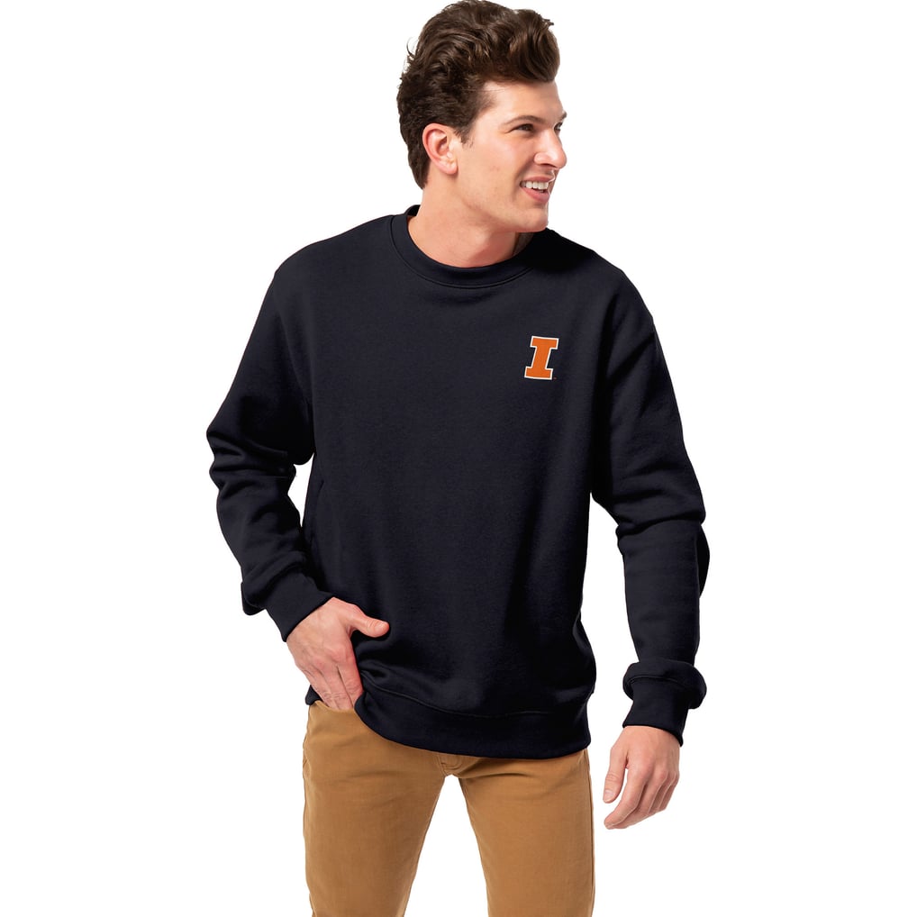 Illinois Fighting Illini League Collegiate Wear Essentials 2.0 Fleece Pullover Sweatshirt - Navy