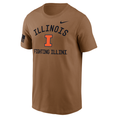 Illinois Fighting Illini Nike 2026 Military Appreciation Dri-FIT T-Shirt - Brown