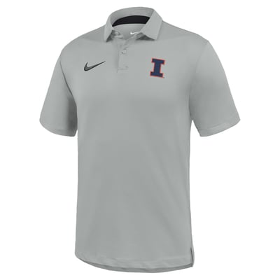 Illinois Fighting Illini Nike Dri-FIT Tour Polo - Gray