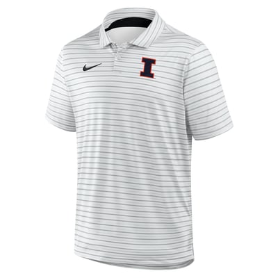 Illinois Fighting Illini Nike Dri-FIT Tour Stripe Polo - White