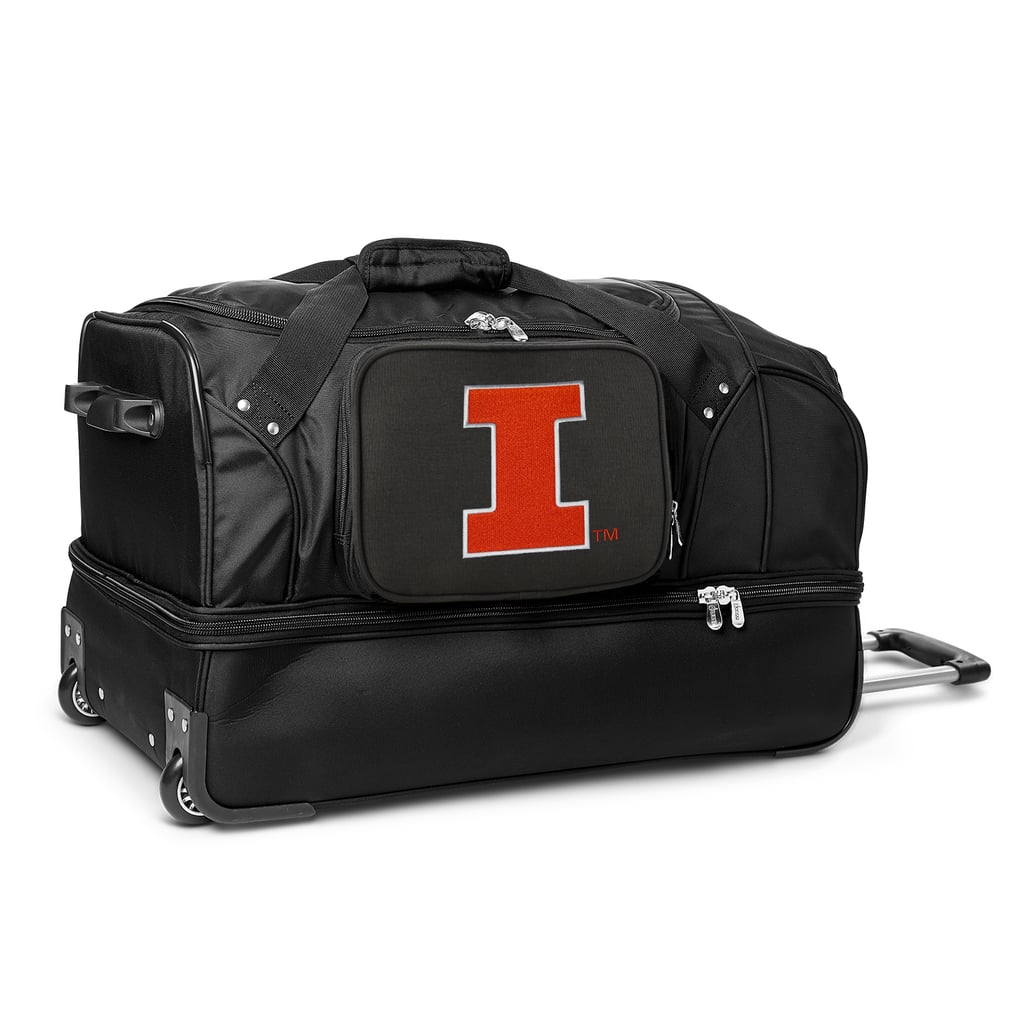 Illinois Fighting Illini MOJO 27'' 2-Wheel Drop Bottom Rolling Duffel Bag - Black
