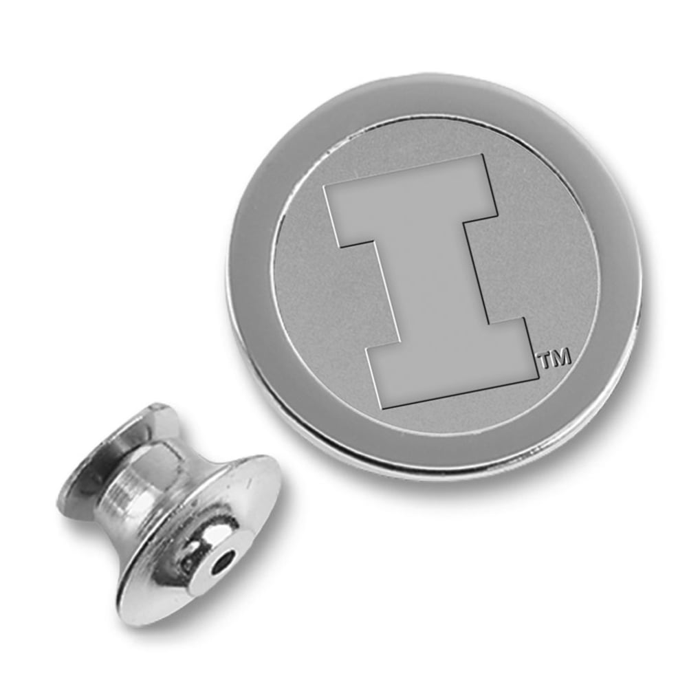 Illinois Fighting Illini Lapel Pin - Silver