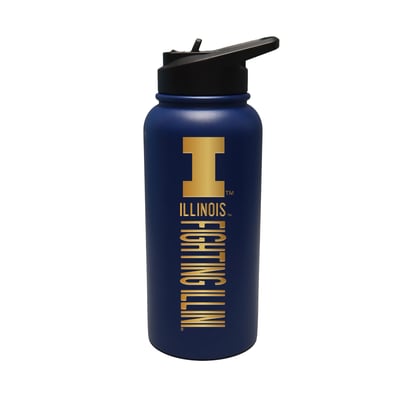Illinois Fighting Illini The Memory Company 32oz. Stainless Steel Gold Lettering Tumbler