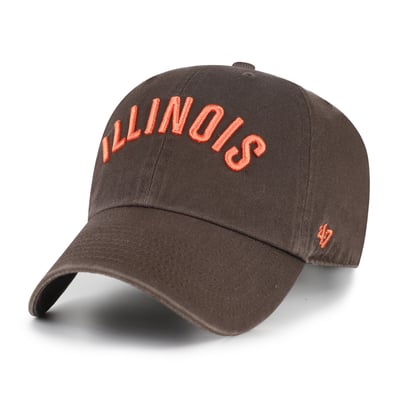  Illinois Fighting Illini '47 Unisex Vault Clean Up Adjustable Hat - Brown