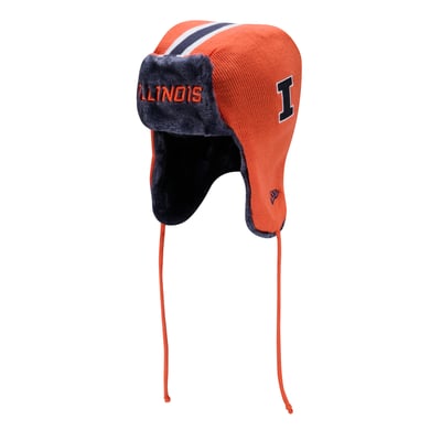  Illinois Fighting Illini New Era Unisex Classic Trapper Knit Hat - Orange