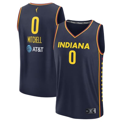 Kelsey Mitchell Indiana Fever Fanatics Men's Fast Break Replica Jersey - Explorer Edition - Navy