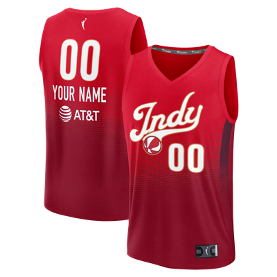 Indiana Fever Fanatics Fast Break Custom Jersey - Rebel Edition - Red