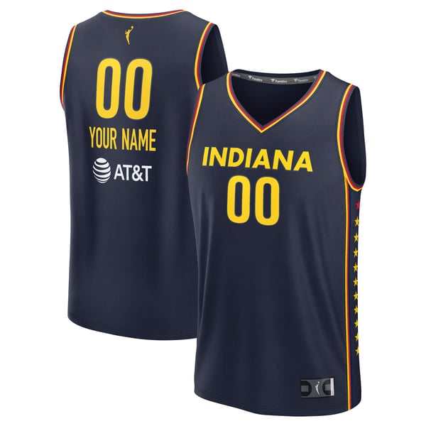  Indiana Fever Fanatics Unisex  Explorer Edition Fast Break Replica Custom Jersey - Navy