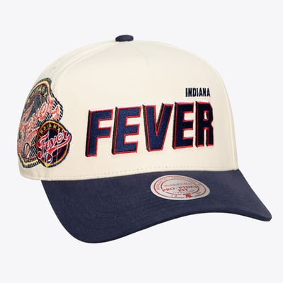 Indiana Fever Mitchell & Ness Unisex Big Time Pro Crown Adjustable Hat - Cream