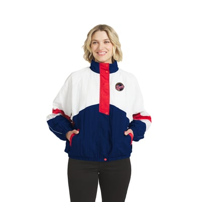 Indiana Fever WEAR by Erin Andrews Women's Full-Zip Windbreaker Jacket - White/Blue