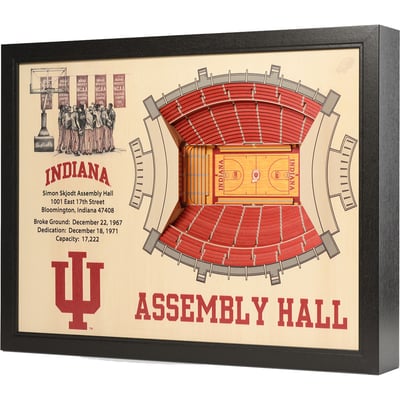 Indiana Hoosiers Fanpoint 25.5" x 19.5" Assembly Hall Stadium Views Wall Art