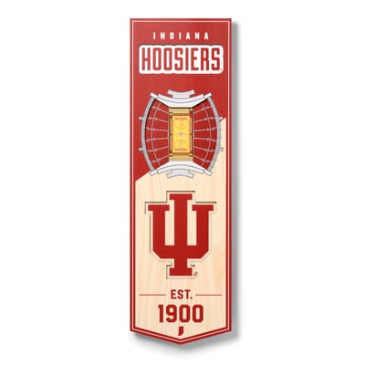 Indiana Hoosiers Fanpoint 6'' x 19'' 3D StadiumView Banner