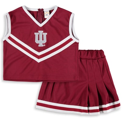  Indiana Hoosiers Little King Girls Youth Two-Piece Cheer Set - Crimson