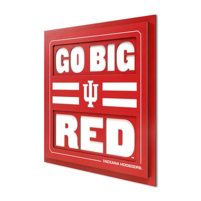 Indiana Hoosiers 12" x 12" Slogan Series 3D Wall Art