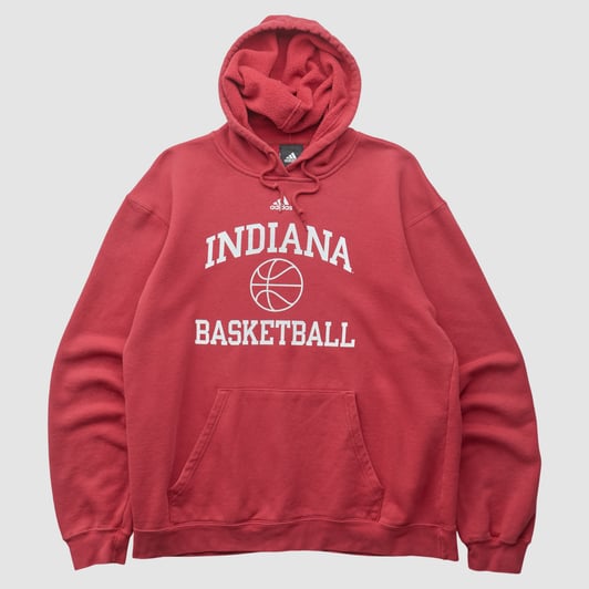 Indiana Hoosiers Adidas 2010s Hooded Pullover Sweatshirt - Red - XL by Fanatics Real Vintage