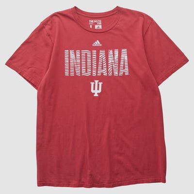 Indiana Hoosiers Adidas 2010s T-shirt - Red - M by Fanatics Real Vintage