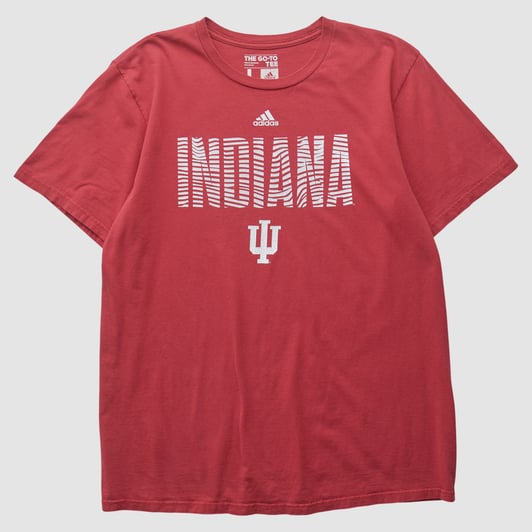 Indiana Hoosiers Adidas 2010s T-shirt - Red - M by Fanatics Real Vintage