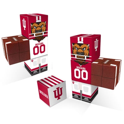 Indiana Hoosiers Home & Away Magnetic Fidget Building Cubes Combo Set