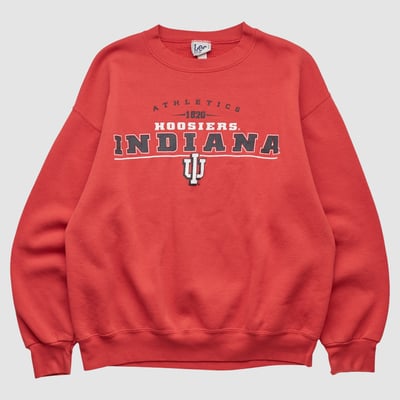 Indiana Hoosiers Lee Apparel 2000s Pullover Sweatshirt - Red - S by Fanatics Real Vintage