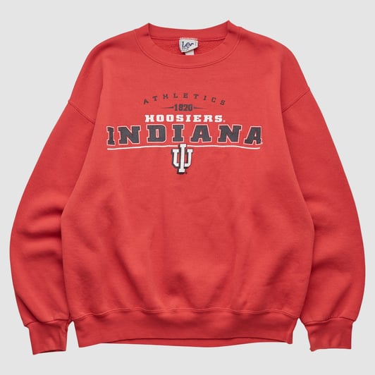 Indiana Hoosiers Lee Apparel 2000s Pullover Sweatshirt - Red - S by Fanatics Real Vintage