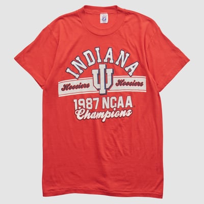 Indiana Hoosiers Logo 7 1987 T-shirt - Red - M by Fanatics Real Vintage