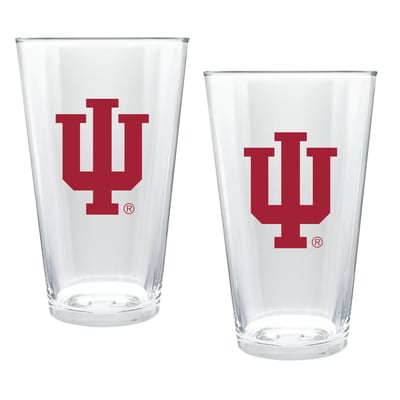 Indiana Hoosiers Two-Piece 16oz. Double Play Pint Glass Set