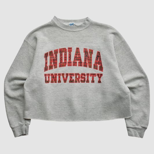 Indiana Hoosiers Velva Sheen 90s Pullover Sweatshirt - Heather Gray - S by Fanatics Real Vintage