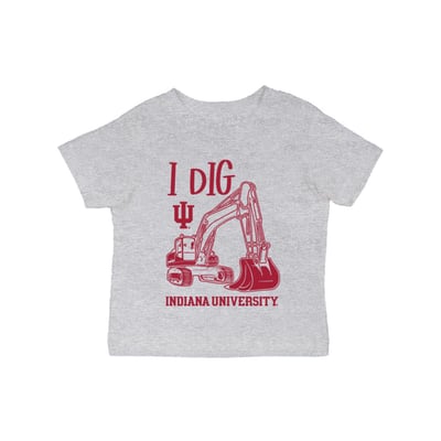 Indiana Hoosiers Vive La Fete Infant Excavator T-Shirt - Gray