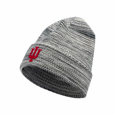 Indiana Hoosiers adidas Marled Cuffed Knit Hat - Gray