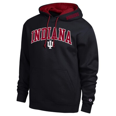  Indiana Hoosiers Champion Arch Tackle Twill Hoodie - Black