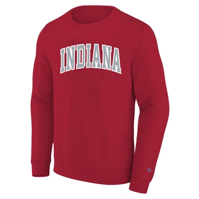 Indiana Hoosiers Champion Arch Applique Big & Tall Sweatshirt - Crimson