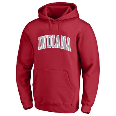  Indiana Hoosiers Champion Arch Over Tackle Twill Hoodie - Crimson