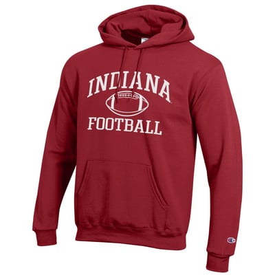 Indiana Hoosiers Champion Football Icon Hoodie - Crimson