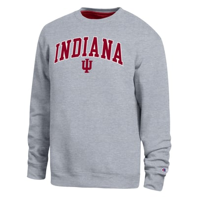  Indiana Hoosiers Champion Arch Sweatshirt - Heather Gray