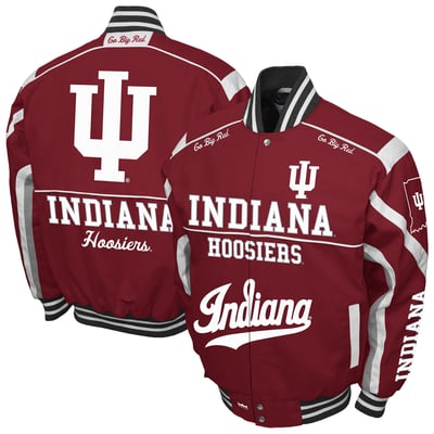 Indiana Hoosiers Franchise Club Crush Cotton Twill Full-Snap Jacket - Crimson